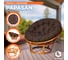 Кресло Tetchair "PAPASAN" 23/01 W, с подушкой, диаметр подушки 125 см, 115x101x104 см, Cognac (коньяк), ткань коричневый, 3М7-147 13731 4