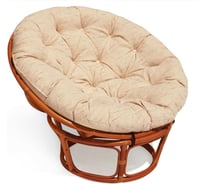 Кресло Tetchair "PAPASAN" 23/01 W, с подушкой, диаметр подушки 129 см, 115x101x104 см, Cognac (коньяк), ткань старт 5898