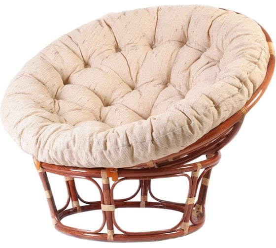 Кресло Tetchair "PAPASAN" 23/01 W, с подушкой, диаметр подушки 129 см, 115x101x104 см, Cognac (коньяк), ткань старт 5898