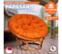 Кресло Tetchair "PAPASAN" 23/01 W, с подушкой, диаметр подушки 122 см, 115x101x104 см, Cognac (коньяк), ткань оранжевый, С 23 13735 2