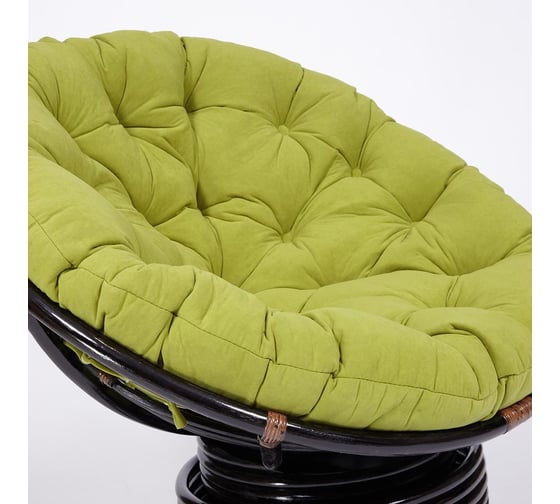 Кресло-качалка Tetchair PAPASAN w 23/01 B / с подушкой / Antique brown (античный черно-коричневый), флок Олива, 23 13754