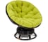 Кресло-качалка Tetchair PAPASAN w 23/01 B / с подушкой / Antique brown (античный черно-коричневый), флок Олива, 23 13754 1