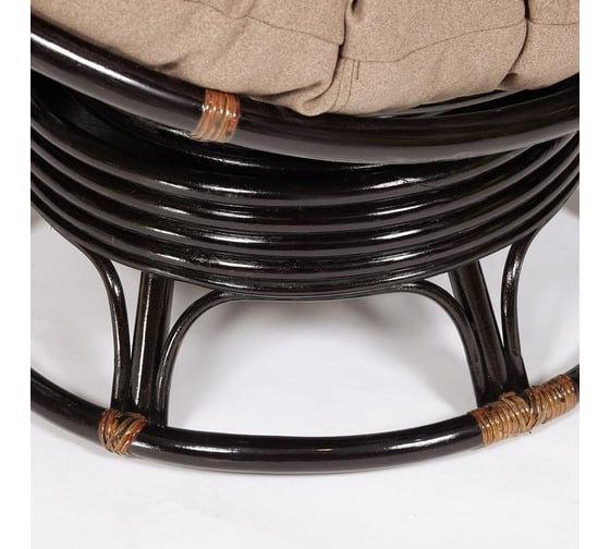 Кресло-качалка Tetchair PAPASAN w 23/01 B / с подушкой / Antique brown (античный черно-коричневый), экошерсть Коричневый, 1811-5 13758