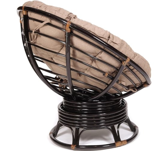 Кресло-качалка Tetchair PAPASAN w 23/01 B / с подушкой / Antique brown (античный черно-коричневый), экошерсть Коричневый, 1811-5 13758