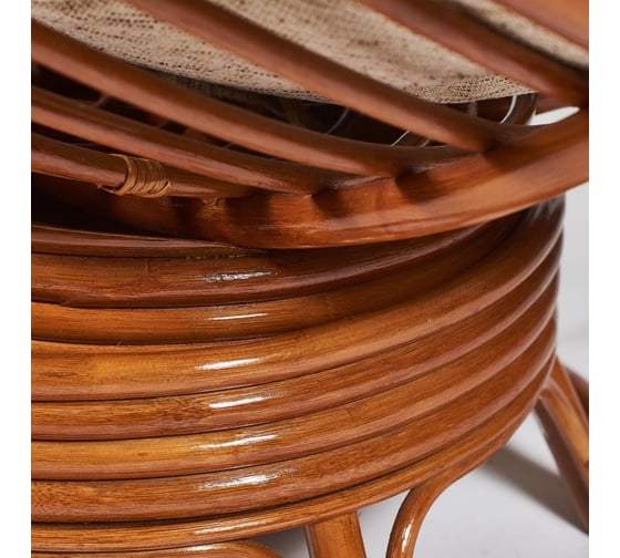 Кресло-качалка Tetchair PAPASAN w 23/01 B / с подушкой / Cognac (коньяк), ткань Старт 5773