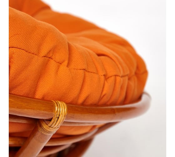 Кресло-качалка Tetchair PAPASAN w 23/01 B / с подушкой / Cognac (коньяк), ткань Оранжевый, С 23 13751