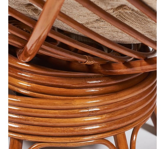 Кресло-качалка Tetchair PAPASAN w 23/01 B / с подушкой / Cognac (коньяк), ткань Коричневый, 3М7-147 13747