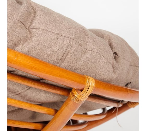 Кресло-качалка Tetchair PAPASAN w 23/01 B / с подушкой / Cognac (коньяк), экошерсть Коричневый, 1811-5 13759