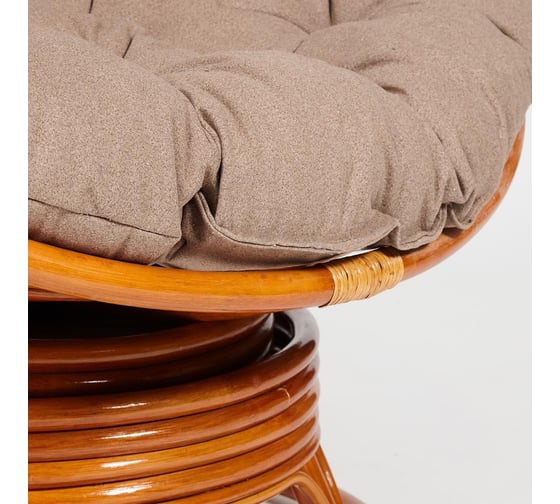 Кресло-качалка Tetchair PAPASAN w 23/01 B / с подушкой / Cognac (коньяк), экошерсть Коричневый, 1811-5 13759