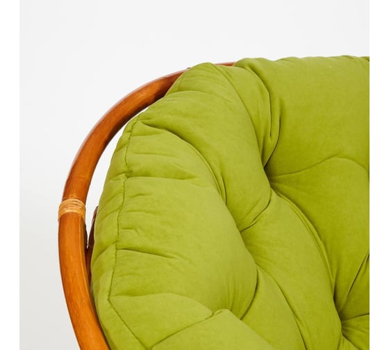 Кресло-качалка Tetchair PAPASAN w 23/01 B / с подушкой / Cognac (коньяк), флок Олива, 23 13755