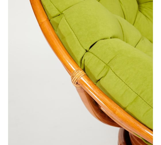 Кресло-качалка Tetchair PAPASAN w 23/01 B / с подушкой / Cognac (коньяк), флок Олива, 23 13755