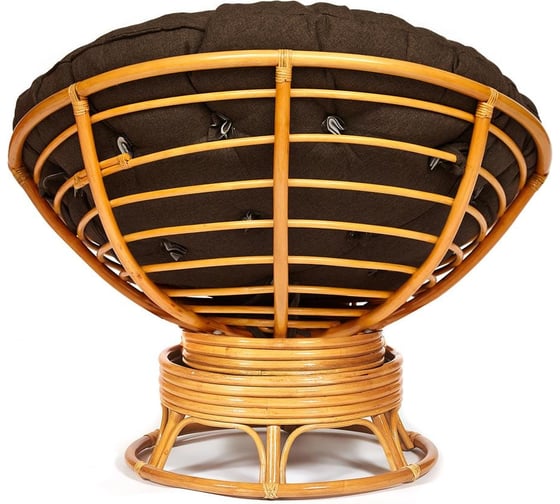 Кресло-качалка Tetchair "PAPASAN" w 23/01 B / с подушкой / Honey (мед), ткань Коричневый, 3М7-147 13748
