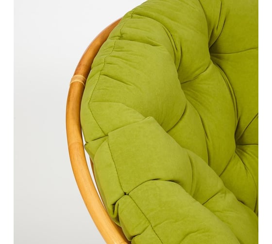 Кресло-качалка Tetchair "PAPASAN" w 23/01 B / с подушкой / Honey (мед), флок Олива, 23 13756