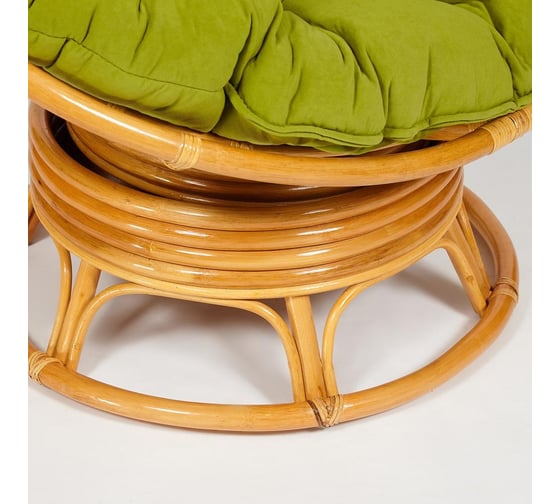 Кресло-качалка Tetchair "PAPASAN" w 23/01 B / с подушкой / Honey (мед), флок Олива, 23 13756