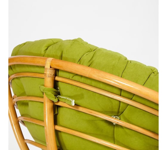 Кресло-качалка Tetchair "PAPASAN" w 23/01 B / с подушкой / Honey (мед), флок Олива, 23 13756