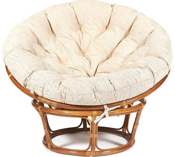 Кресло-качалка Tetchair "PAPASAN" w 23/01 B / с подушкой / Pecan (орех), ткань Старт 12626