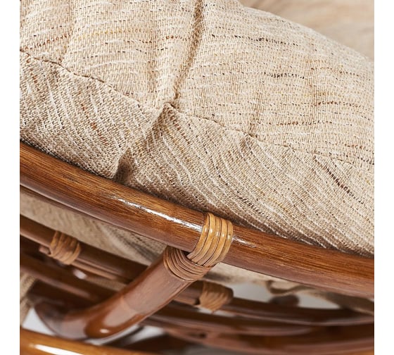 Кресло-качалка Tetchair "PAPASAN" w 23/01 B / с подушкой / Pecan (орех), ткань Старт 12626