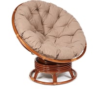 Кресло-качалка Tetchair "PAPASAN" w 23/01 B / с подушкой / Pecan (орех), экошерсть Коричневый, 1811-5 13761