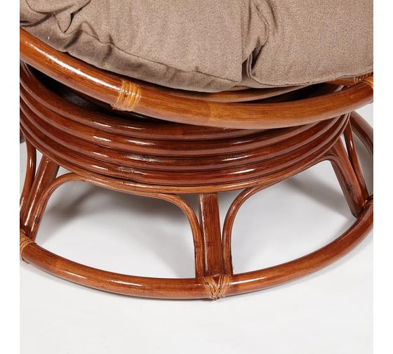 Кресло-качалка Tetchair "PAPASAN" w 23/01 B / с подушкой / Pecan (орех), экошерсть Коричневый, 1811-5 13761