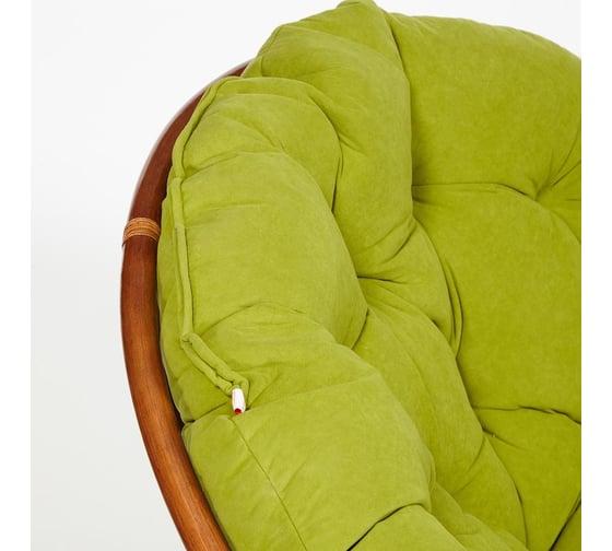 Кресло-качалка Tetchair "PAPASAN" w 23/01 B / с подушкой / Pecan (орех), флок Олива, 23 13757
