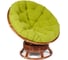 Кресло-качалка Tetchair "PAPASAN" w 23/01 B / с подушкой / Pecan (орех), флок Олива, 23 13757 1