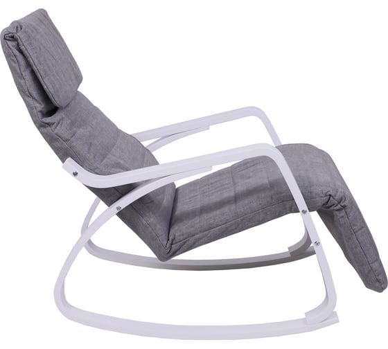Кресло-качалка AKS Home SMART, ткань, серый/белый 104984