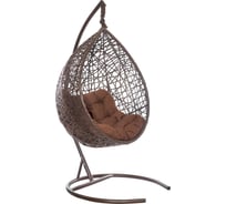 Подвесное кресло Лаура VALENCIA коричневый + каркас, подушка шоколадная VLC-302