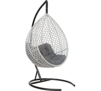 Подвесное кресло-кокон Лаура Montblanc серый + каркас, подушка темно-серая MONB 512