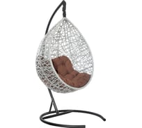 Подвесное кресло Лаура VALENCIA серый +каркас, подушка шоколадная VLC-502