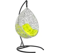 Подвесное кресло Лаура VALENCIA серый +каркас, подушка салатовая VLC-509