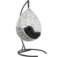 Подвесное кресло Лаура VALENCIA серый +каркас, подушка чёрная VLC-505