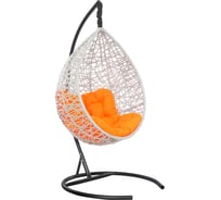 Подвесное кресло Лаура VALENCIA серый +каркас, подушка оранжевая VLC-513