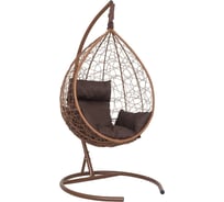 Подвесное кресло-кокон Лаура SEVILLA горячий шоколад + каркас, подушка коричневая. SEV-1-402