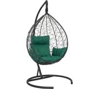 Подвесное кресло-кокон Лаура SEVILLA черный + каркас, подушка зеленая SEV-1-103