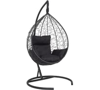 Подвесное кресло-кокон Лаура SEVILLA черный + каркас, подушка черная SEV-1-105