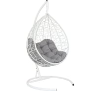 Подвесное кресло-кокон Лаура SEVILLA RELAX белый + каркас, подушка светло-серая SEV-5 211