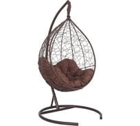 Подвесное кресло-кокон Лаура SEVILLA RELAX коричневый + каркас, подушка шоколадная SEV-5 302