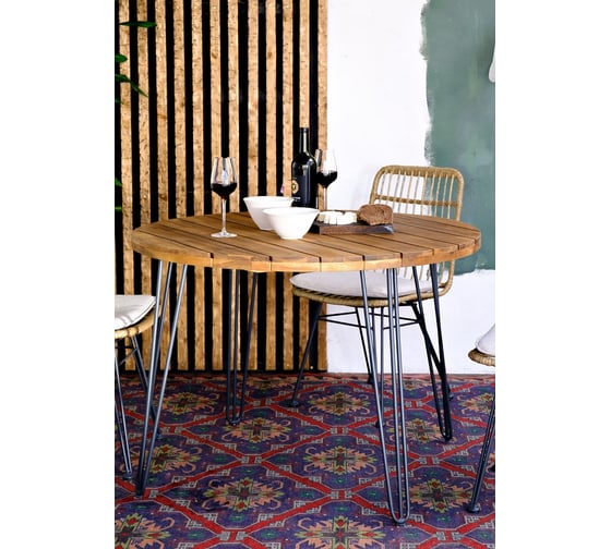 Обеденная группа из акации Joygarden CHARLOTTE S 74506/74504/74761