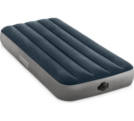 Надувной матрас Intex Single-High, 99х191х25см, встроенный насос на батарейках, до 136кг, 64781