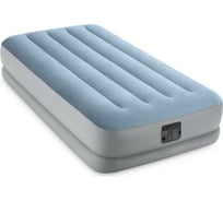 Надувная кровать Intex Raised Comfort 99х191х36см, с подголовником, встроенный насос, 220В, до 136кг, 64166