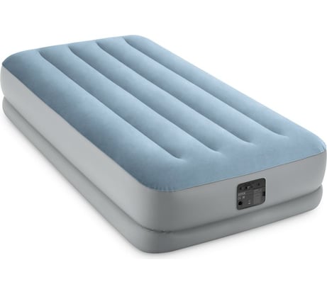 Надувная кровать Intex Raised Comfort 99х191х36см, с подголовником, встроенный насос, 220В, до 136кг, 64166