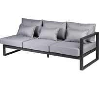 Диван садовый из алюминия Callisto mobili Лагуна трехместный, правый, с левым подлокотником, серый/антрацит G401.8Е10