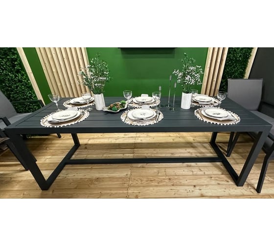 Стол садовый Callisto mobili Callisto giardino обеденный из алюминия G001.2E 220x84x77 см G001.2Е11