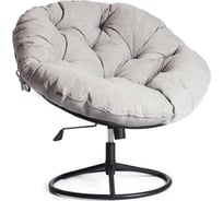 Кресло Tetchair CLOUDE HOME рогожка/металл, 97x98x90-96 см, серо-бежевый 3M 16/2 21617