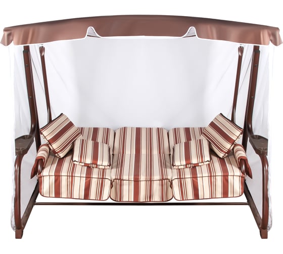Садовые качели Zalger Garden  Каролина шоколад 3-х местные арт. КС-2019/1