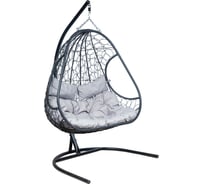 Подвесное кресло Leset Рико, черный каркас, светло-серая подушка 7501-0334