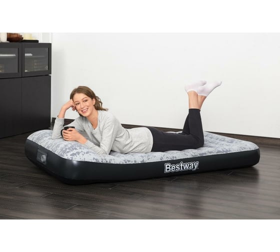 Надувной матрас с подголовником Bestway Fashion Flock 99х188х30см 67834 BW 009010