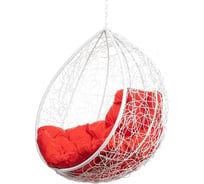 Подвесное кресло BiGarden красная подушка Tropica White BS R