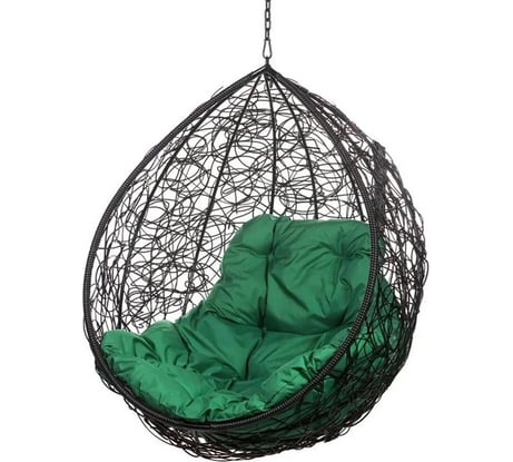 Подвесное кресло BiGarden зеленая подушка Tropica Black BSG
