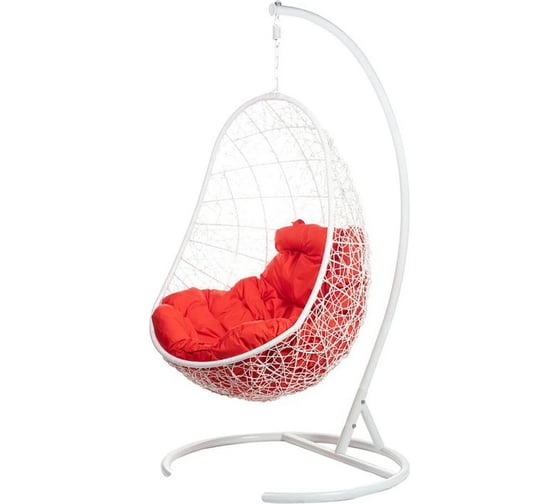 Подвесное кресло BiGarden красная подушка Easy White R 1